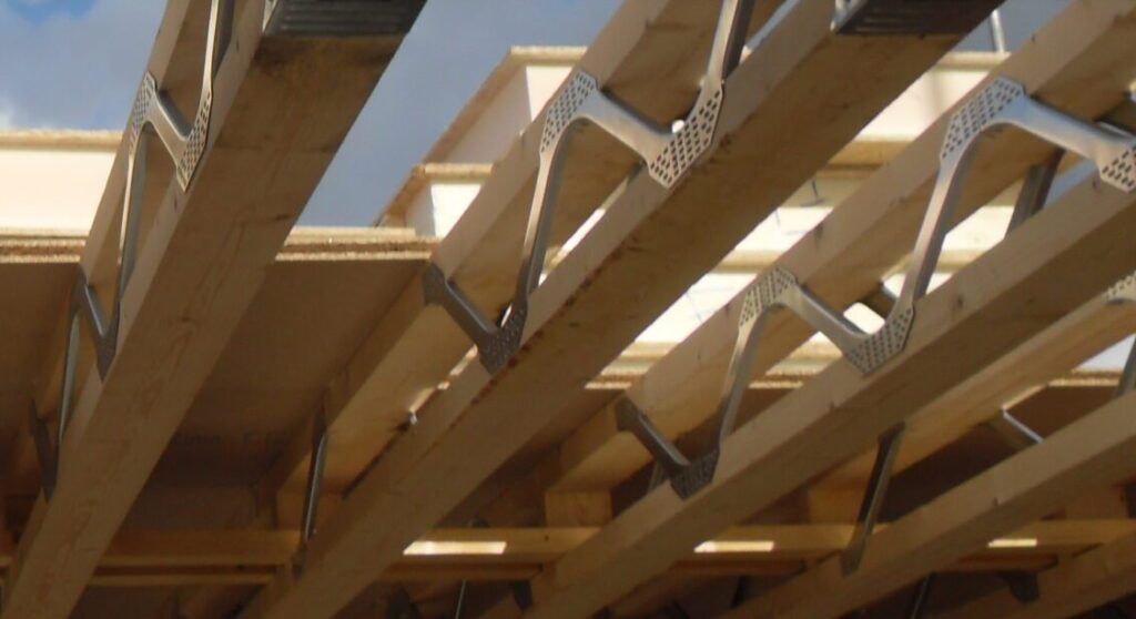 Internal view of a Metal Open Web Joist - Frame Build UK